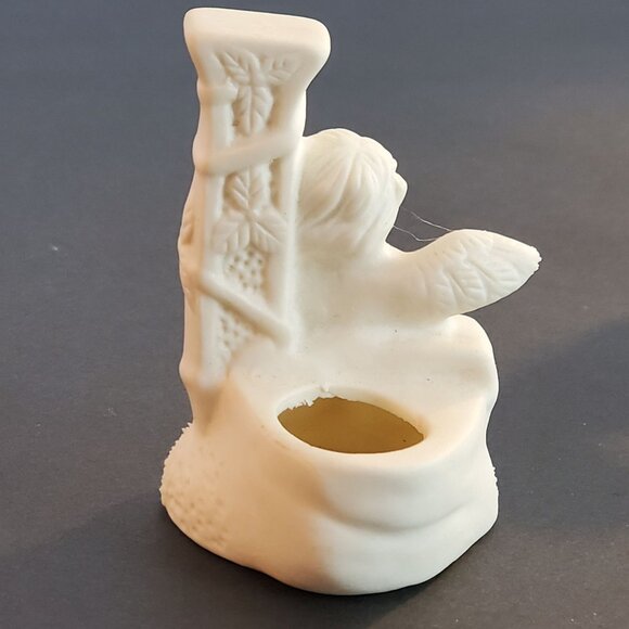 Vintage Christmas JOY Angel Candle Holder Ceramic Collection 1980's Set of 3 - Picture 3 of 14